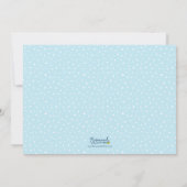 Blue Script & Pastel Blue Het is een Boy Baby show Kaart (Achterkant)