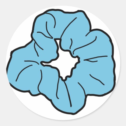 Blue Scrunchie Sticker (Voorkant)