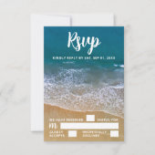 Blue Sea Beach Wedding RSVP (Devant)