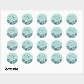 Blue Sea shells Beach Wedding Dank je Sticker (Vel)