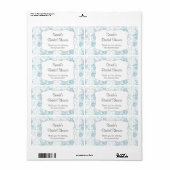 Blue Sea shells Water Bottle label - pas het aan! (Full Sheet)