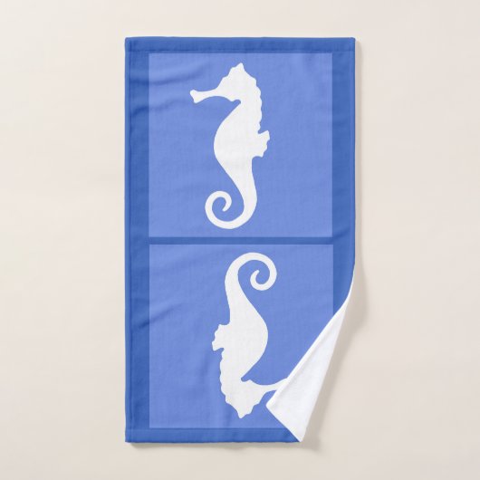 Blue Seahorse (Serviette à main)