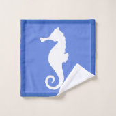 Blue Seahorse Bad Handdoek (Wasdoekje)