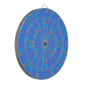 Blue Seahorse Pattern Dartbord (Voorkant Links)