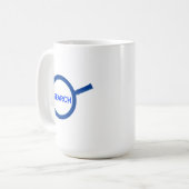 Blue Search Magnifying Glass Koffiemok (Voorkant links)