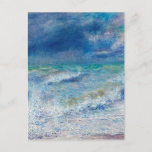 Blue Seascape door Renoir Impressionist Painting Briefkaart