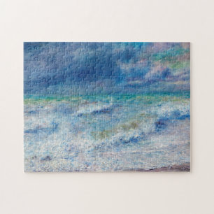 Blue Seascape door Renoir Impressionist Painting Legpuzzel