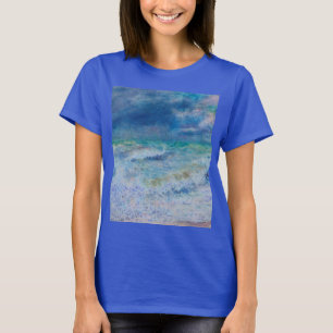 Blue Seascape door Renoir Impressionist Painting T-shirt