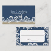 Blue Seashell Beach trouwplaats kaarten Plaatskaartje (Voorkant / Achterkant)