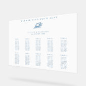 Blue Seashell Beach Wedding 10 Tafels Zitplan Acryl Bord (Hoek)