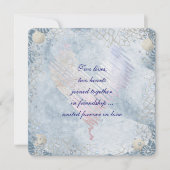 Blue Seashell Border met Netting Kaart (Voorkant)