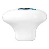 Blue Seashell Coastal Beach House Keramische Knop (Zijkant)