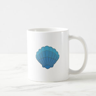 Blue Seashell Mosaic Koffiemok