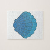 Blue Seashell Mosaic Legpuzzel (Horizontaal)