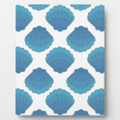 Blue Seashell Mosaic Pattern Fotoplaat (Voorkant)