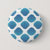 Blue Seashell Mosaic Pattern Ronde Button 5,7 Cm (Voorkant)