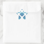 Blue Seashell Mosaic Pattern Ster Sticker (Tas)