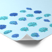 Blue Seashell Poster (Hoek)