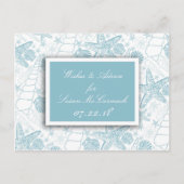 Blue Seashells Baby shower Conseils et cartes de s (Devant)