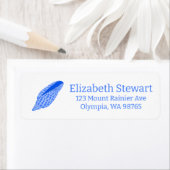 Blue Seashells CUSTOM Mailing Retouradres Etiket (Insitu)