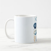 Blue Seashells Mug | Custom Name (Gauche)