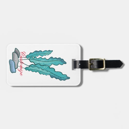 Blue Seaweed Algae Thunder_Cove Bagagelabel (Voorkant horizontaal)