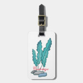 Blue Seaweed Algae Thunder_Cove Bagagelabel (Voorkant verticaal)