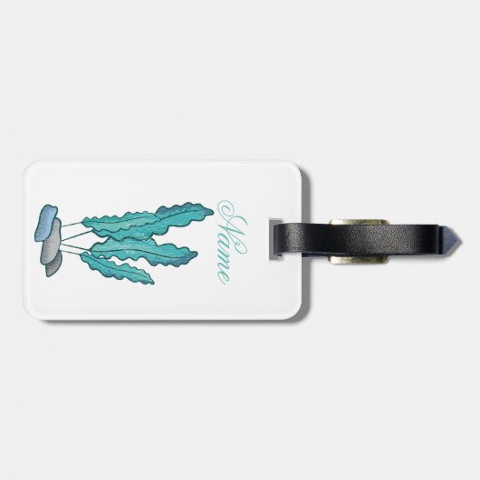 Blue Seaweed Algae Thunder_Cove Bagagelabel (Achterkant horizontaal)