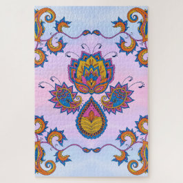 Blue Serenity Garden – Bloemige Pastel Droom Legpuzzel