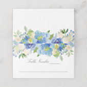 Blue Serenity Waterverf Floral (Buitenkant ongevouwen)