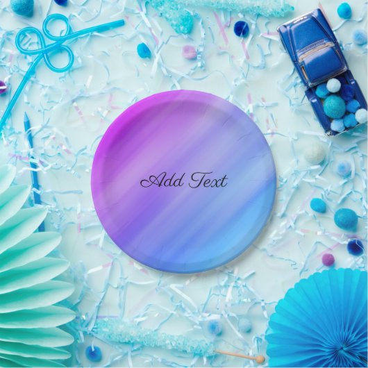 Blue Shade Abstract Papieren Bordje (Feest)