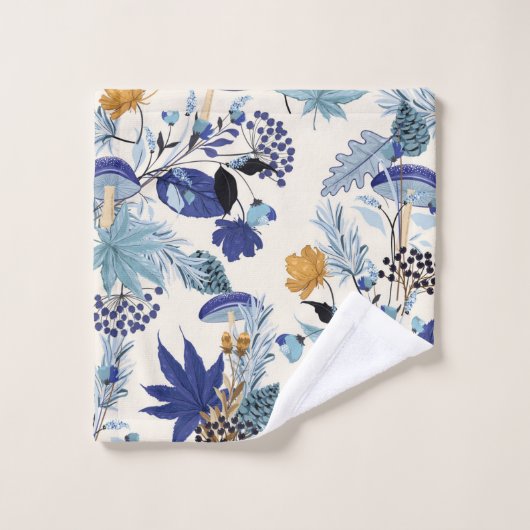 Blue Shade Autumn Garden Bad Handdoek (Wasdoekje)