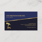 Blue Shade Layers Kneeling Man Pastor Counselor Visitekaartje (Achterkant)