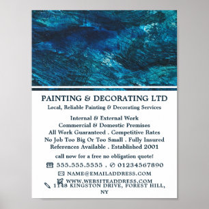 Blue Shade, Painter & Decorator Adverteren Poster