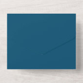 Blue Shade Stripes Luxury Wedding All In One Uitnodiging (Achterkant)