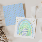 Blue Shades Arc-en-ciel Invitation de fête d'anniv