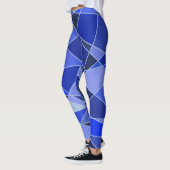 Blue Shades Geometric Crystal Design Leggings (Links)