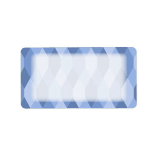Blue Shades Rhombus en Hexagon Pattern Etiket