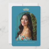 Blue Shades Spanish Mexican XVs Floral Border Kaart (Achterkant)