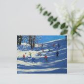 Blue shadows Morzine Briefkaart (Staand voorkant)