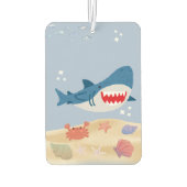 Blue shark car mat  luchtverfrisser (Achterkant)