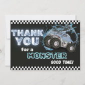 Blue Shark Monster Truck Merci Note (Devant)