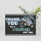 Blue Shark Monster Truck Merci Note (Debout devant)