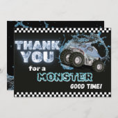 Blue Shark Monster Truck Merci Note (Devant / Derrière)