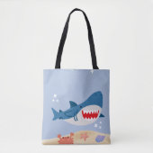 Blue shark tote bag (Devant)