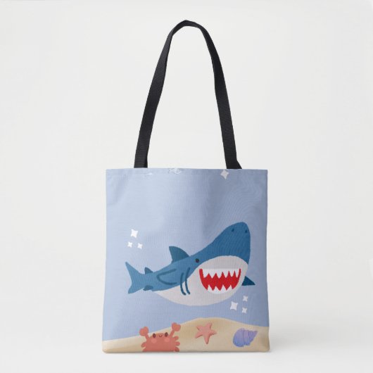 Blue shark tote bag (Devant)