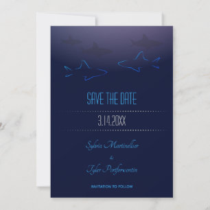 Blue Shark Wedding   De Kaart Datum opslaan