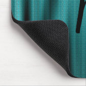 Blue Sheen Texture Personalize Monogram Muismat (Hoek)