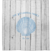 Blue Shell Shower Curtain Douchegordijn (Voorkant)