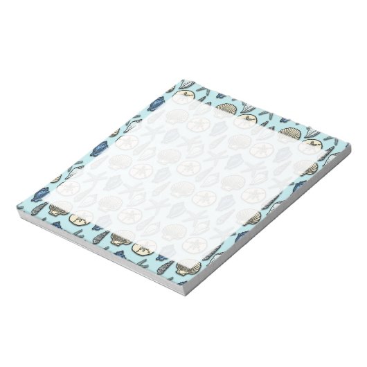 Blue Shell Starfish Zee Pattern Notitieblok (Gedraaid)